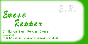 emese repper business card